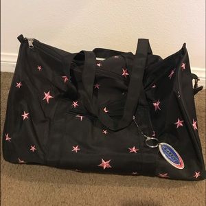 Pink and Black Star Duffle Bag